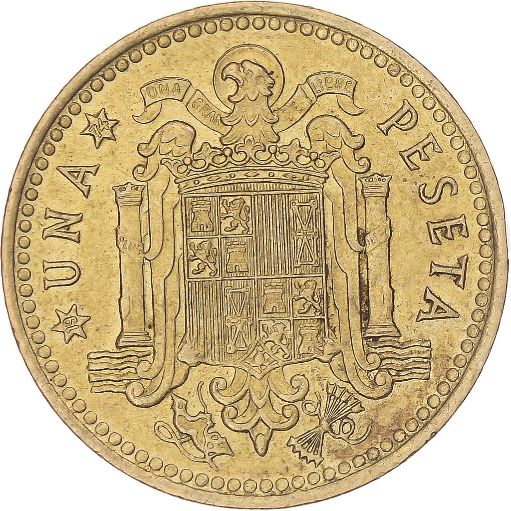 Moneta, Spagna, Francisco Franco, caudillo, Peseta, 1974, BB, Alluminio-bronzo