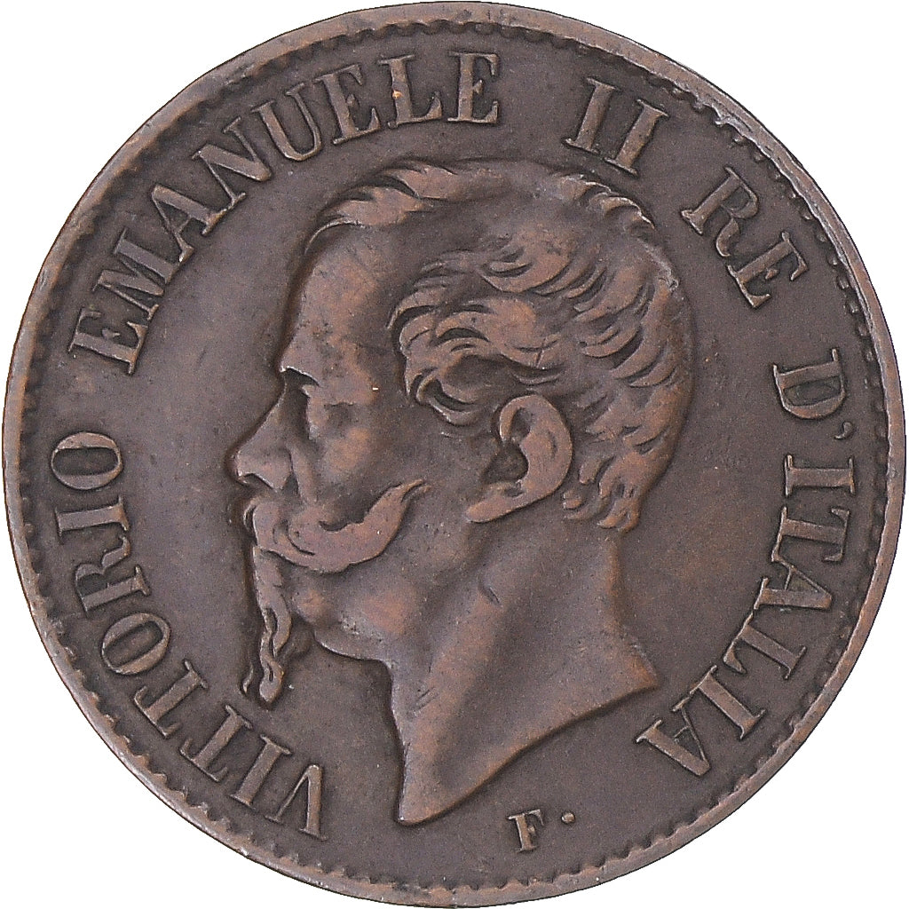 Moeda, Itália, Vittorio Emanuele II, Centesimo, 1867, Milan, EF(40-45), Cobre
