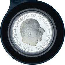 Coin, France, Charles de Gaulle, Franc, 1988, Paris, BE, MS(65-70), Silver