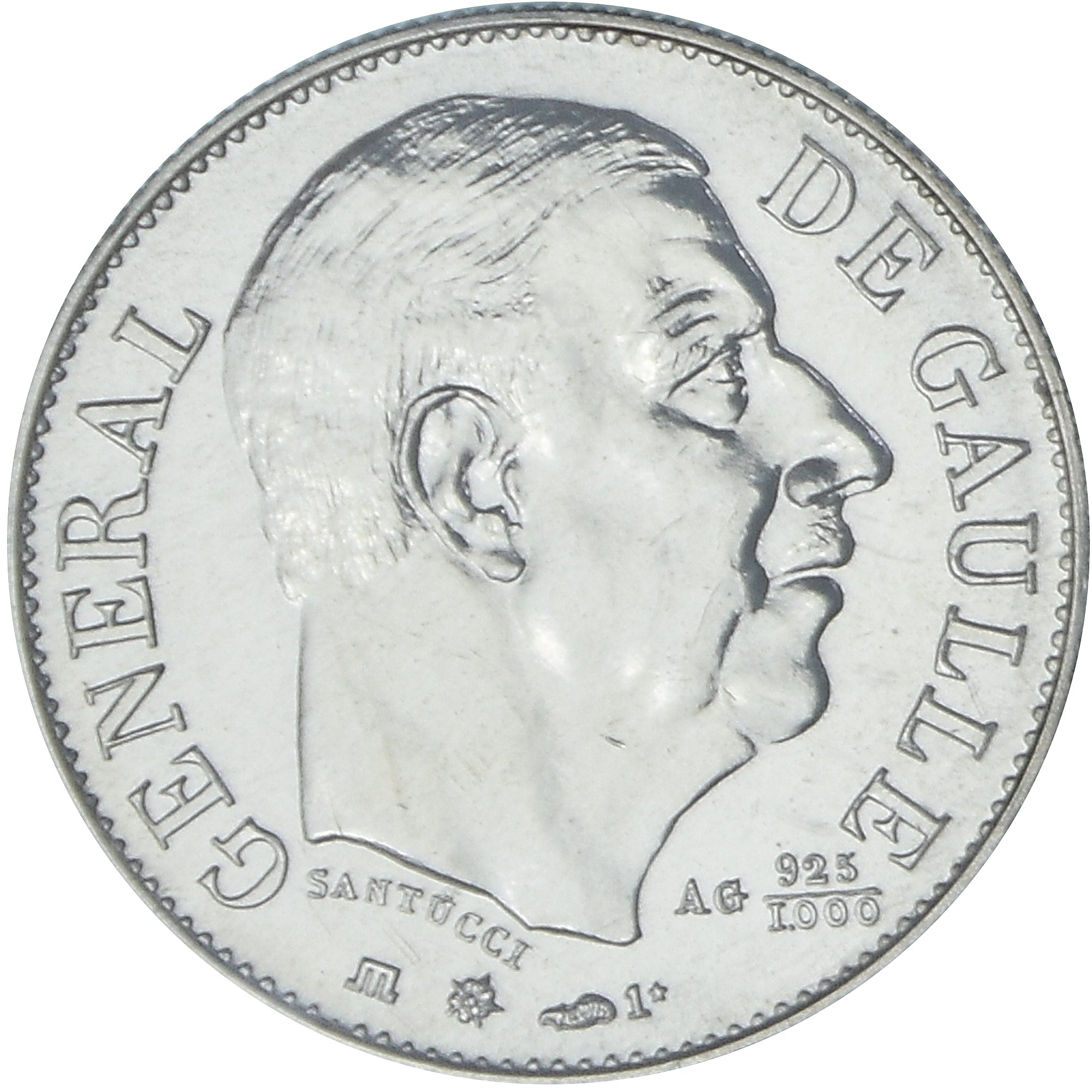 Francia, medalla, French Fifth Republic, History, 1980, FDC, Plata