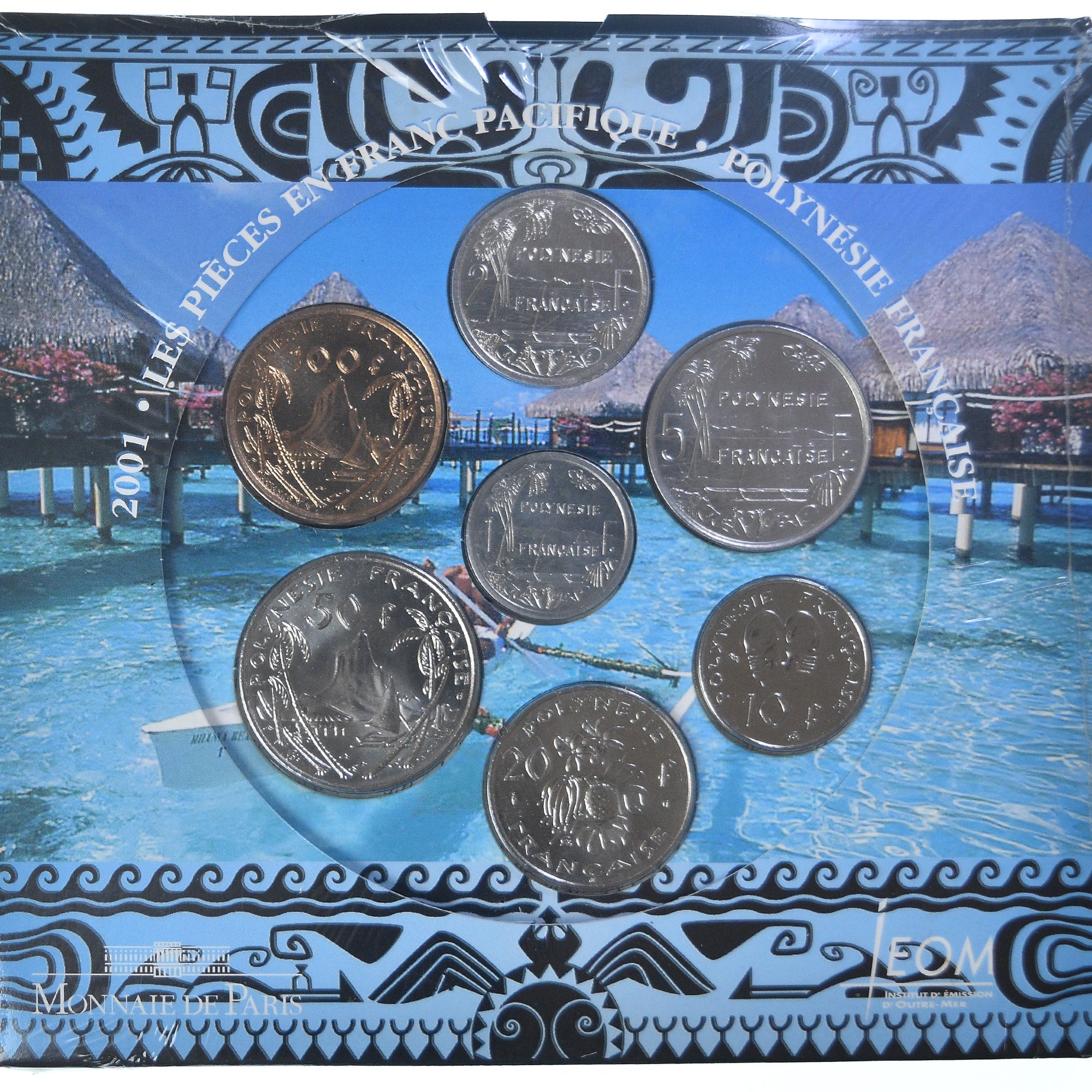 Moeda, Polinésia Francesa, Set, 2001, MS(65-70), (Sem Composição)