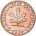 Moneta, Niemcy - RFN, 2 Pfennig, 1974, Stuttgart, AU(55-58), Miedź platerowana