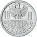 Moneta, Austria, 10 Groschen, 1990, Vienna, SPL, Alluminio, KM:2878