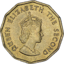Coin, Jersey, Elizabeth II, 1/4 Shilling, 3 Pence, 1966, MS(63), Nickel-brass