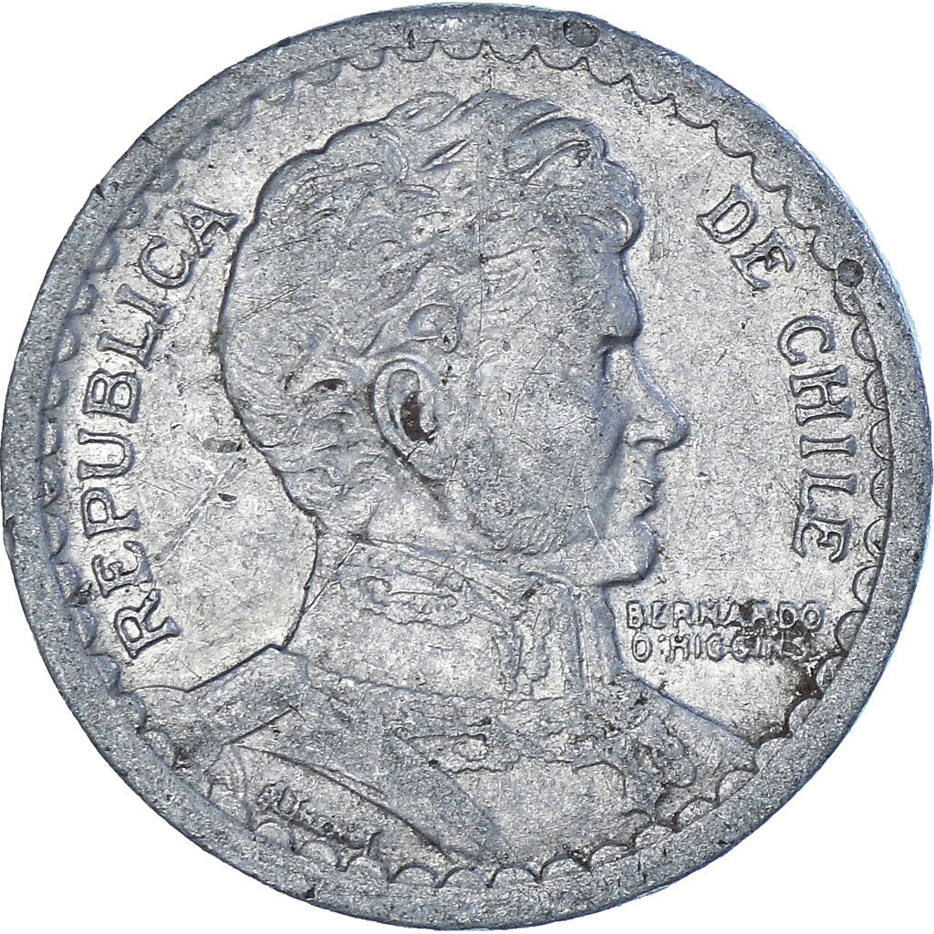Coin, Chile, Peso, 1957, EF(40-45), Aluminum, KM:179a