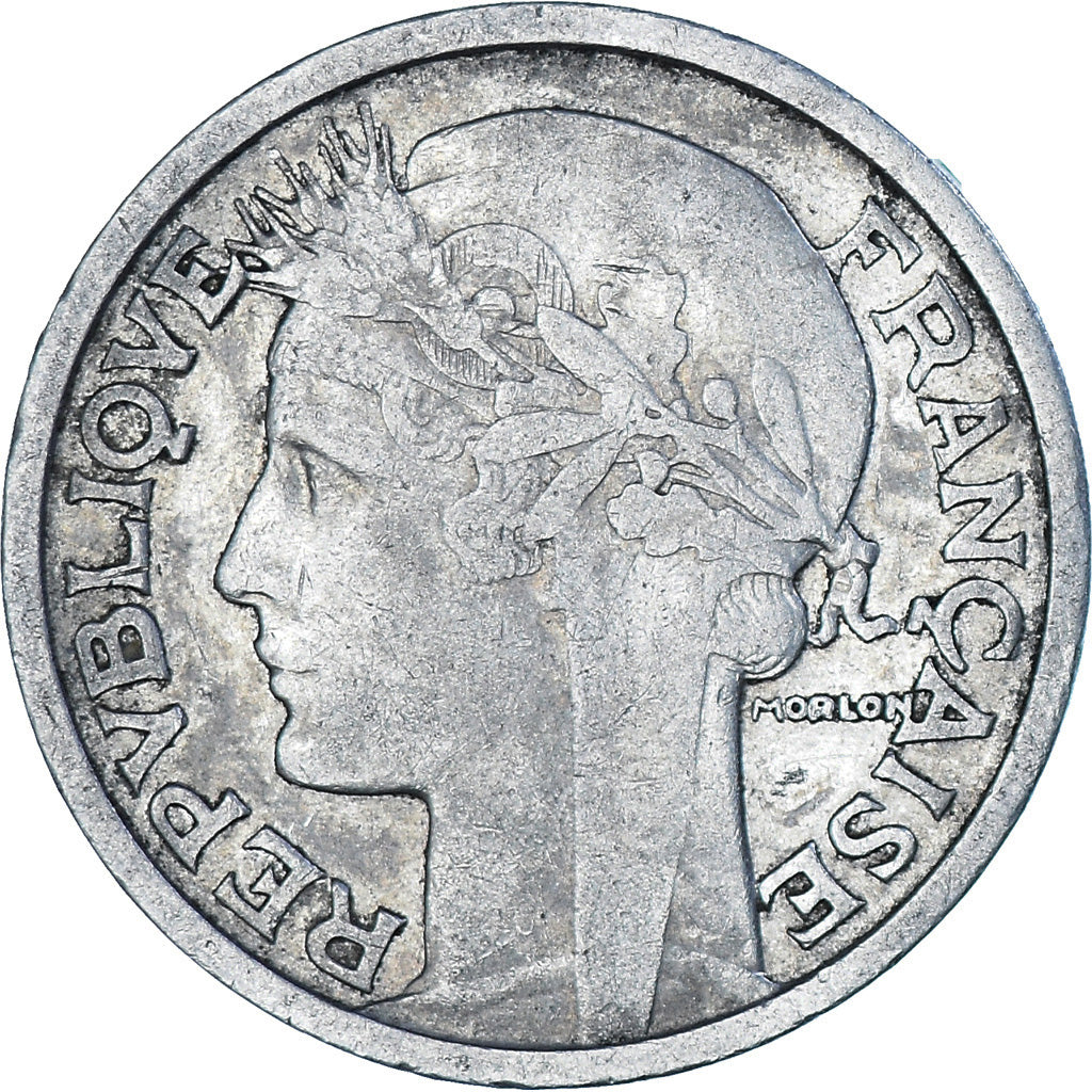 Münze, Frankreich, Morlon, 2 Francs, 1948, Beaumont - Le Roger, S+, Aluminium