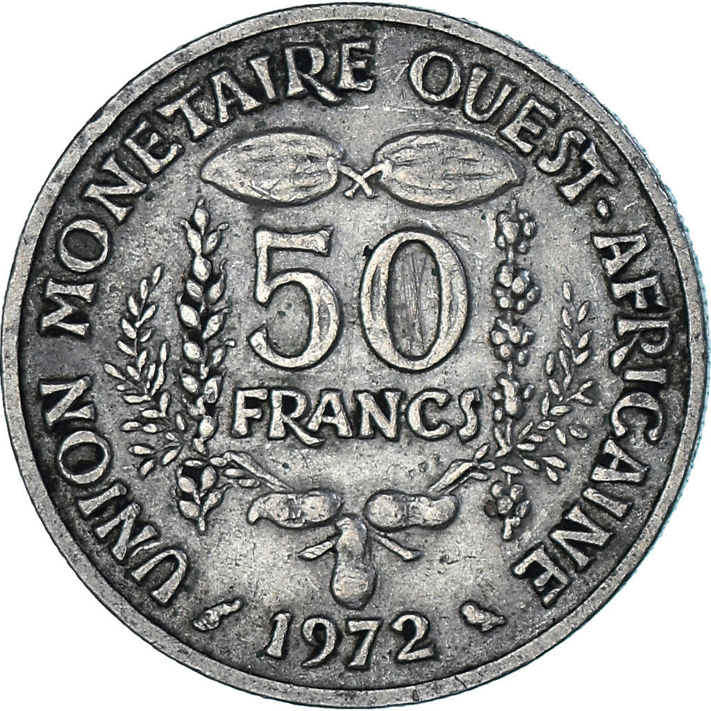 Coin, West African States, 50 Francs, 1972, États de l'Afrique de l'Ouest