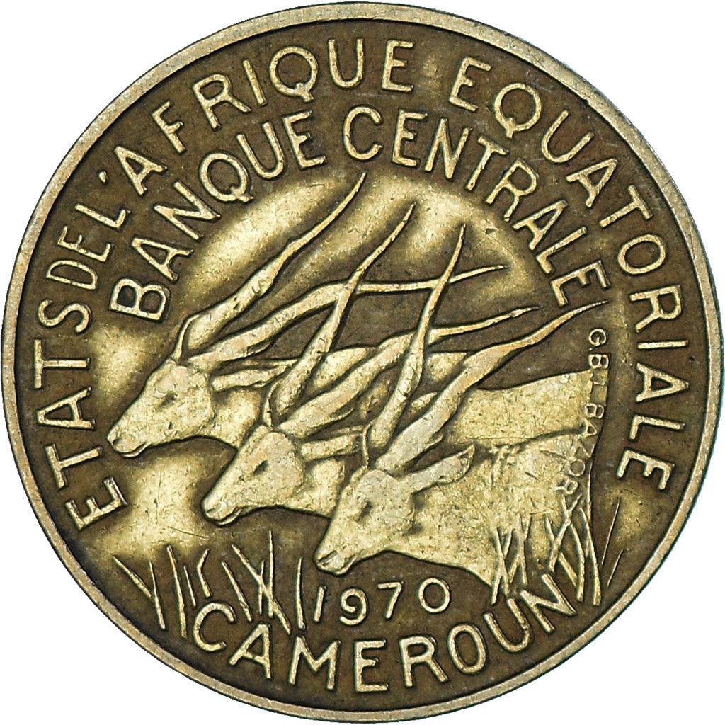 Moneta, Camerun, 5 Francs, 1970, Paris, BB, Alluminio-bronzo, KM:10