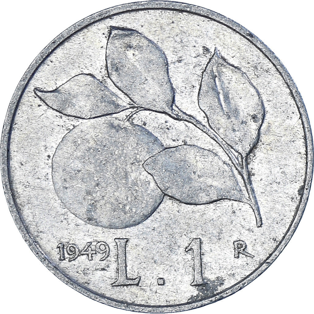 Coin, Italy, Lira, 1949, Rome, VF(30-35), Aluminum, KM:87