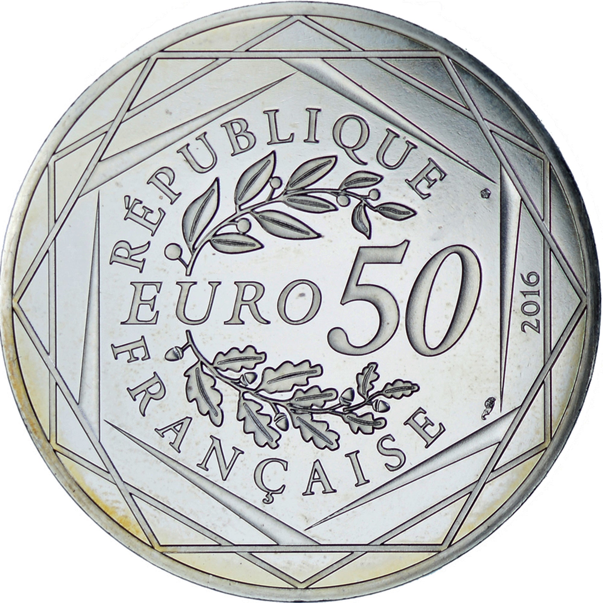 France, 50 Euro, 2016, Petit Prince Beau Voyage, MS(65-70), Silver