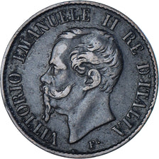 Coin, Italy, Centesimo, 1861, Milan, EF(40-45), Bronze, KM:1.1