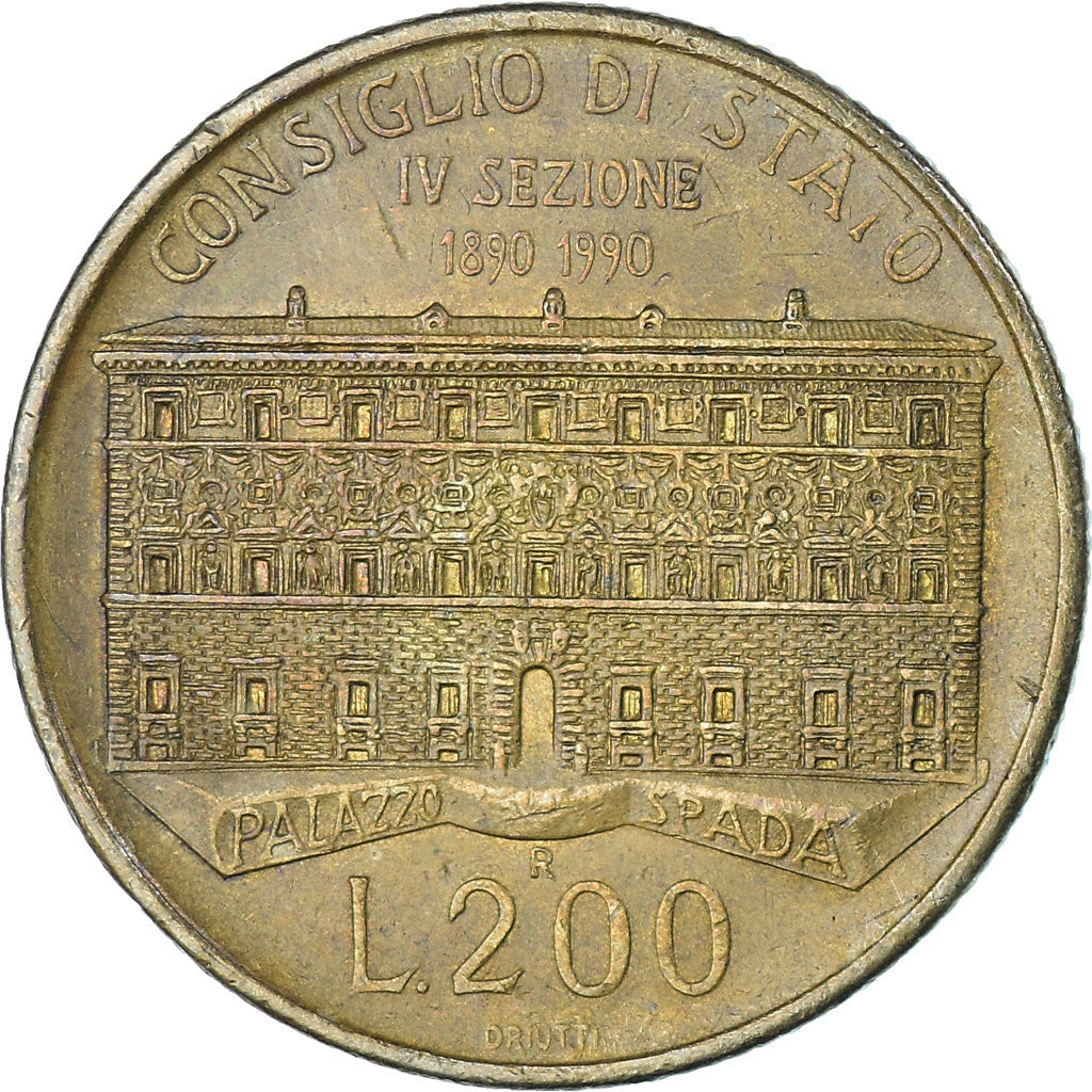 Münze, Italien, 200 Lire, 1990, Rome, SS, Aluminum-Bronze, KM:135