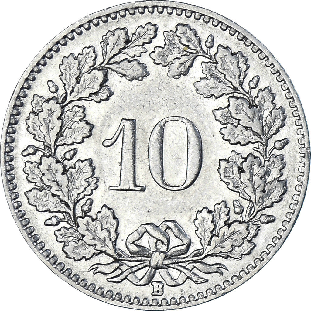 Coin, Switzerland, 10 Rappen, 1936, Bern, EF(40-45), Nickel, KM:27b