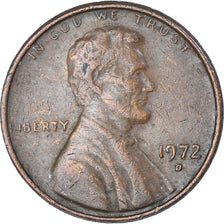 Coin, United States, Lincoln Cent, Cent, 1972, U.S. Mint, Denver, EF(40-45)