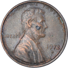 Coin, United States, Lincoln Cent, Cent, 1972, U.S. Mint, Denver, VF(20-25)