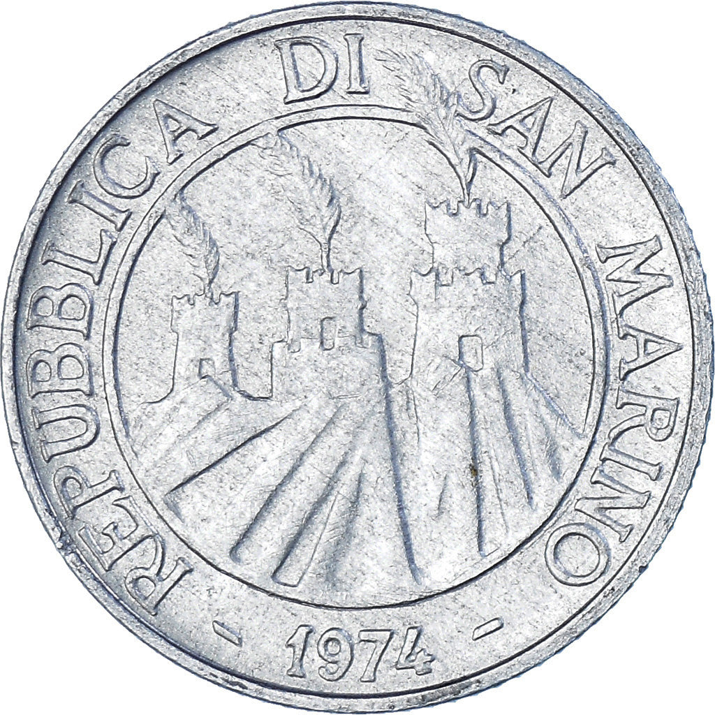Monnaie, Saint Marin , 2 Lire, 1974, SPL, Aluminium, KM:31