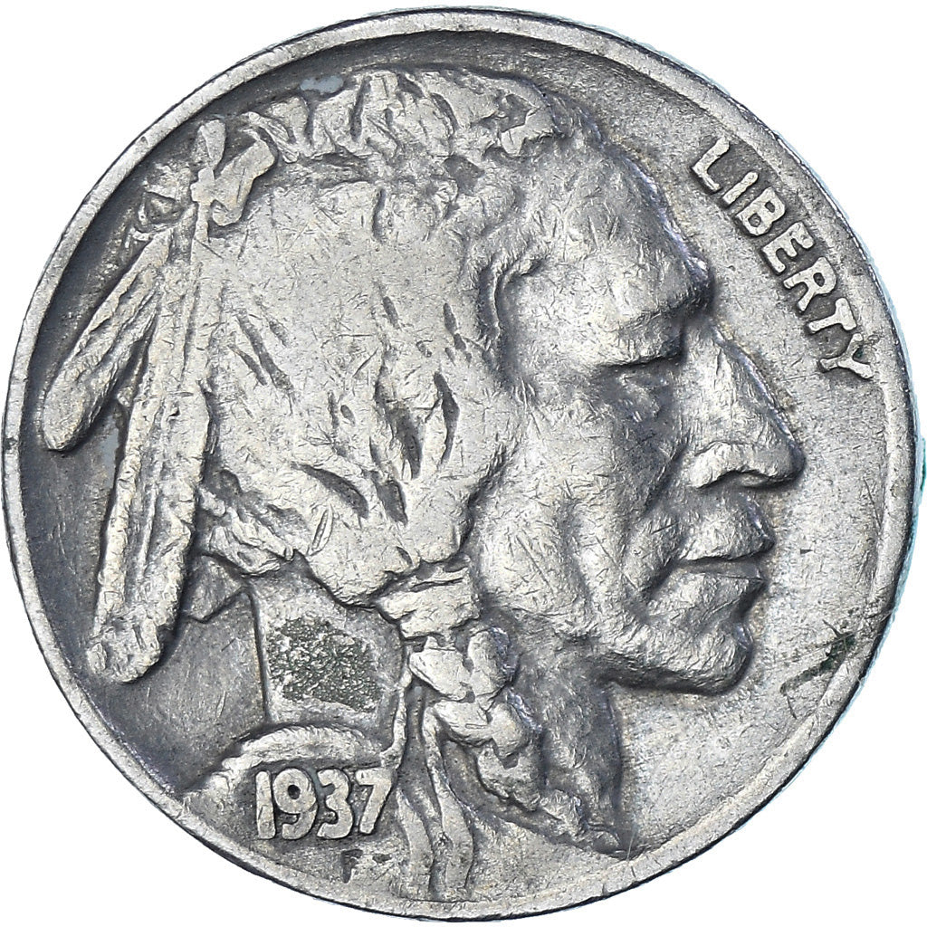 Münze, Vereinigte Staaten, Buffalo Nickel, 5 Cents, 1937, U.S. Mint
