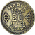 Moeda, Marrocos, Mohammed V, 20 Francs, AH 1371/1952, Paris, EF(40-45)