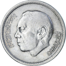 Coin, Morocco, al-Hassan II, Dirham, 1974/AH1394, EF(40-45), Copper-nickel
