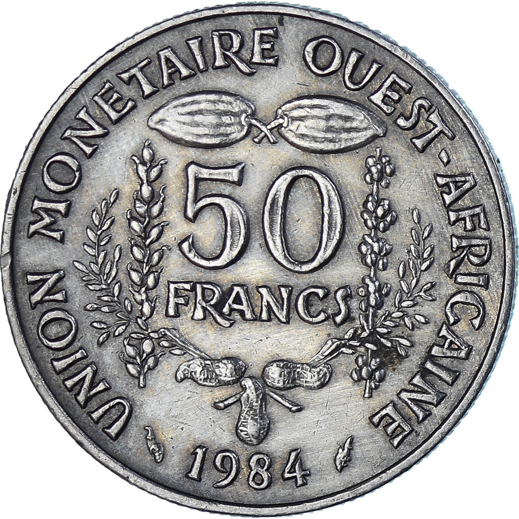 Moneta, Kraje Afryki Zachodniej, 50 Francs, 1984, Paris, AU(50-53)
