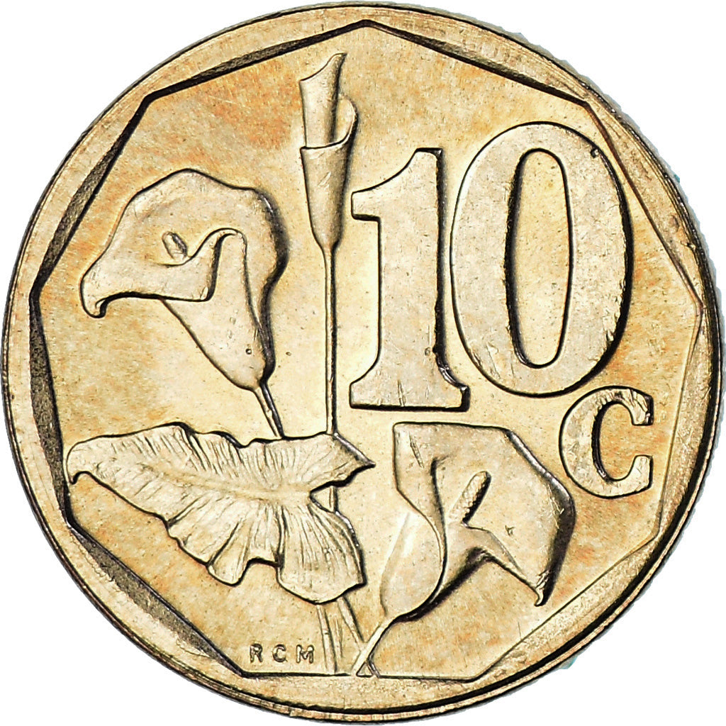 Monnaie, Afrique du Sud, 10 Cents, 2001, SUP, Bronze Plated Steel, KM:224