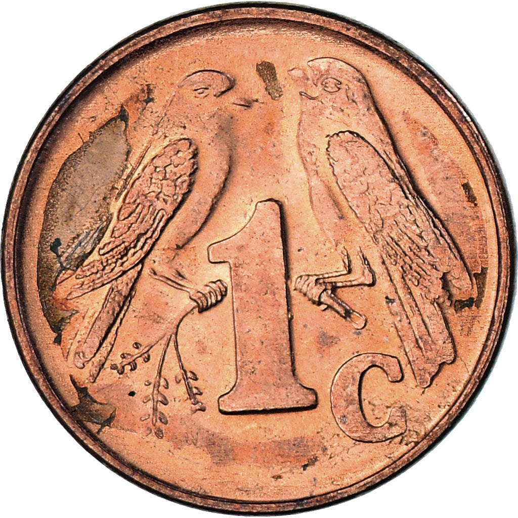 Moneda, Sudáfrica, Cent, 2001, Pretoria, MBC, Cobre chapado en acero, KM:221