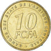 Moneta, Państwa Afryki Środkowej, 10 Francs, 2006, Paris, MS(64), Mosiądz