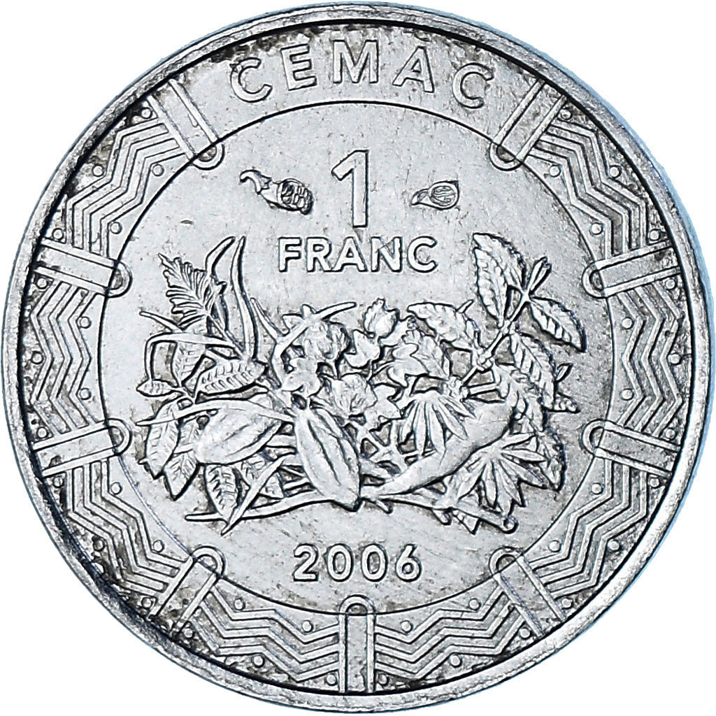 Coin, Central African States, Franc, 2006, Paris, MS(63), Stainless Steel, KM:16