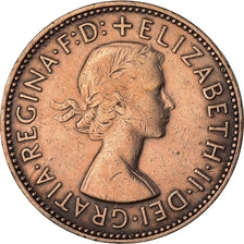 Coin, Great Britain, 1/2 Penny, 1956, EF(40-45), Bronze, KM:896