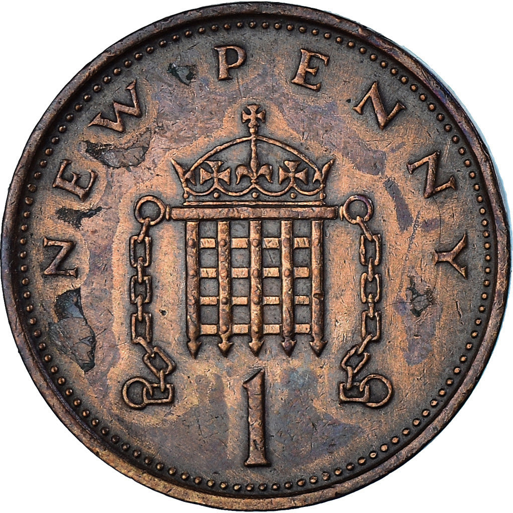 Coin, Great Britain, Elizabeth II, New Penny, 1979, EF(40-45), Bronze, KM:915