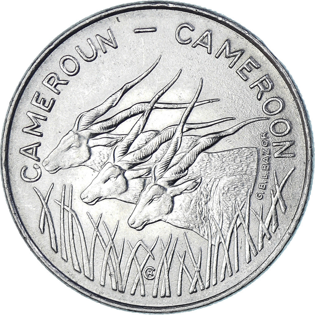 Coin, Cameroon, 100 Francs, 1975, Paris, EF(40-45), Nickel, KM:17