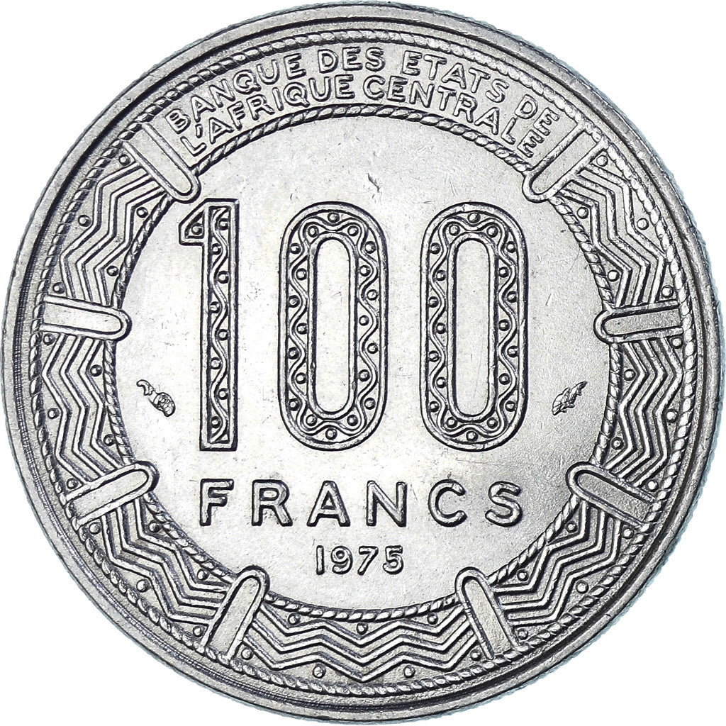 Coin, Cameroon, 100 Francs, 1975, Paris, EF(40-45), Nickel, KM:17