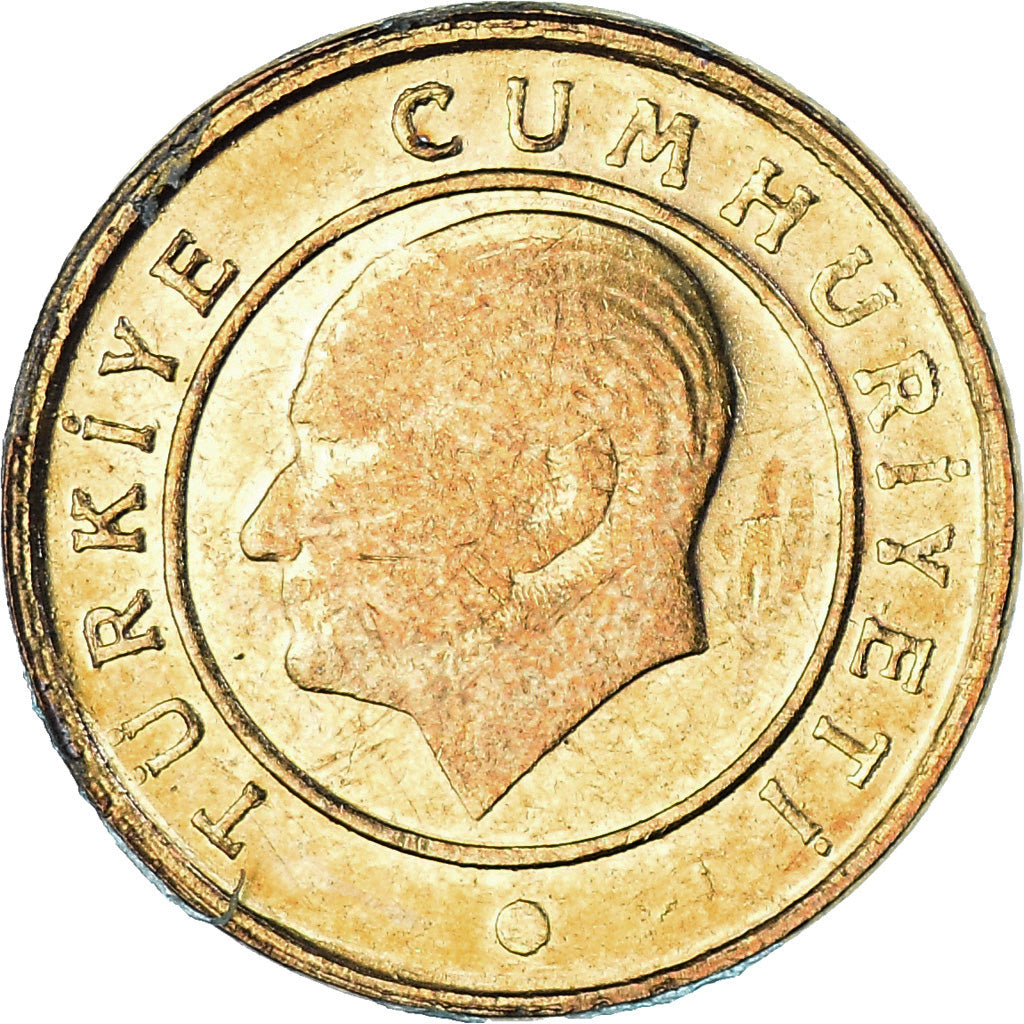 Moeda, Turquia, Kurus, 2009, AU(55-58), Aço Cromado a Cobre-Níquel, KM:1239