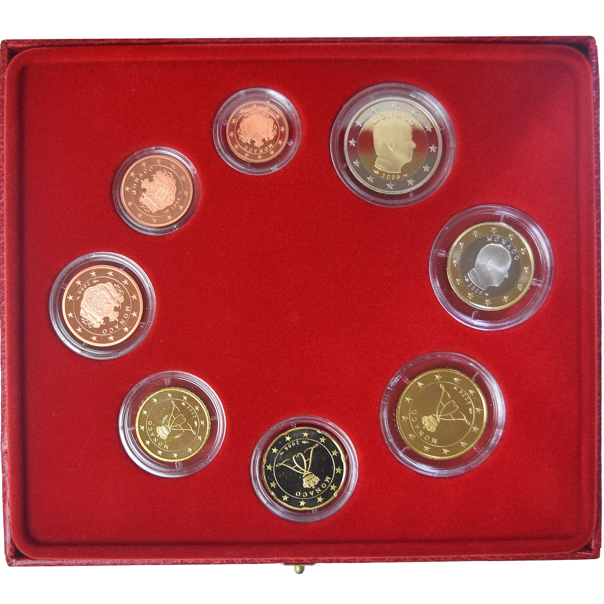 Monaco, Set 8 Monnaies  Euro. BE, Albert II, 2006, Monnaie de Paris, BE