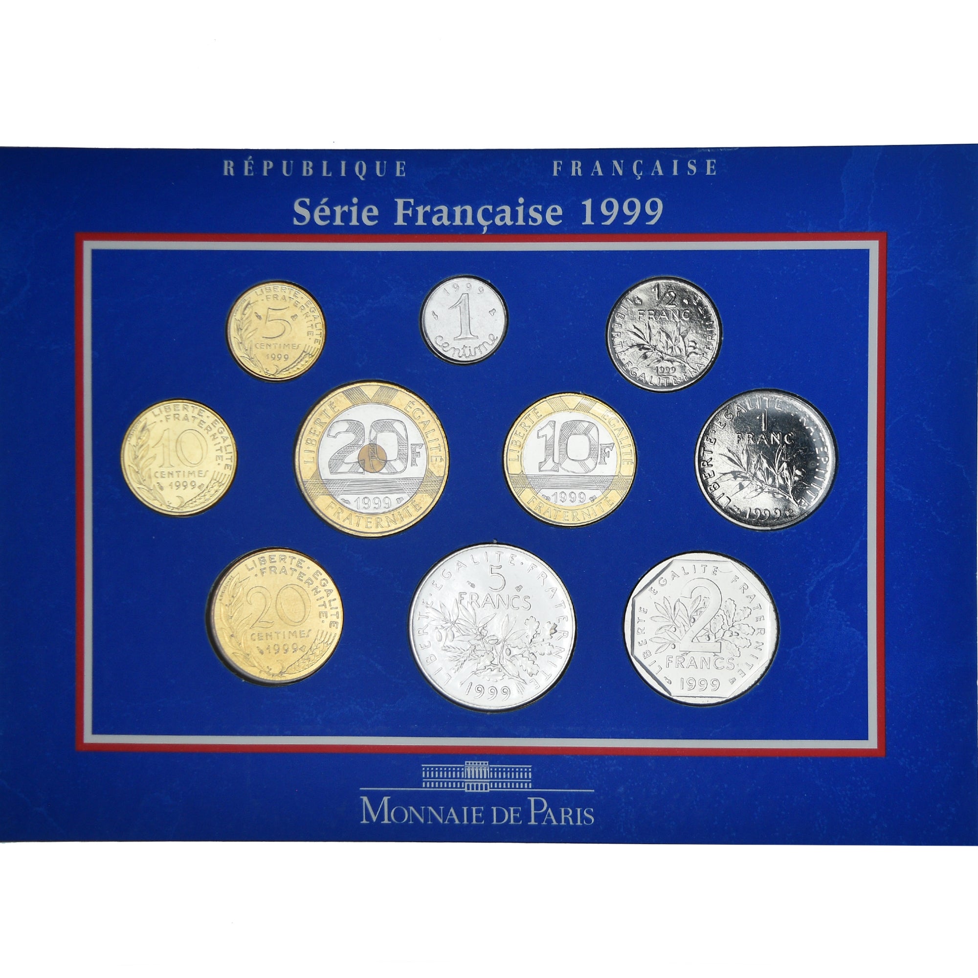 Monnaie, France, Monnaie de Paris, Coffret, 1999, BU, FDC, Gadoury:page 289