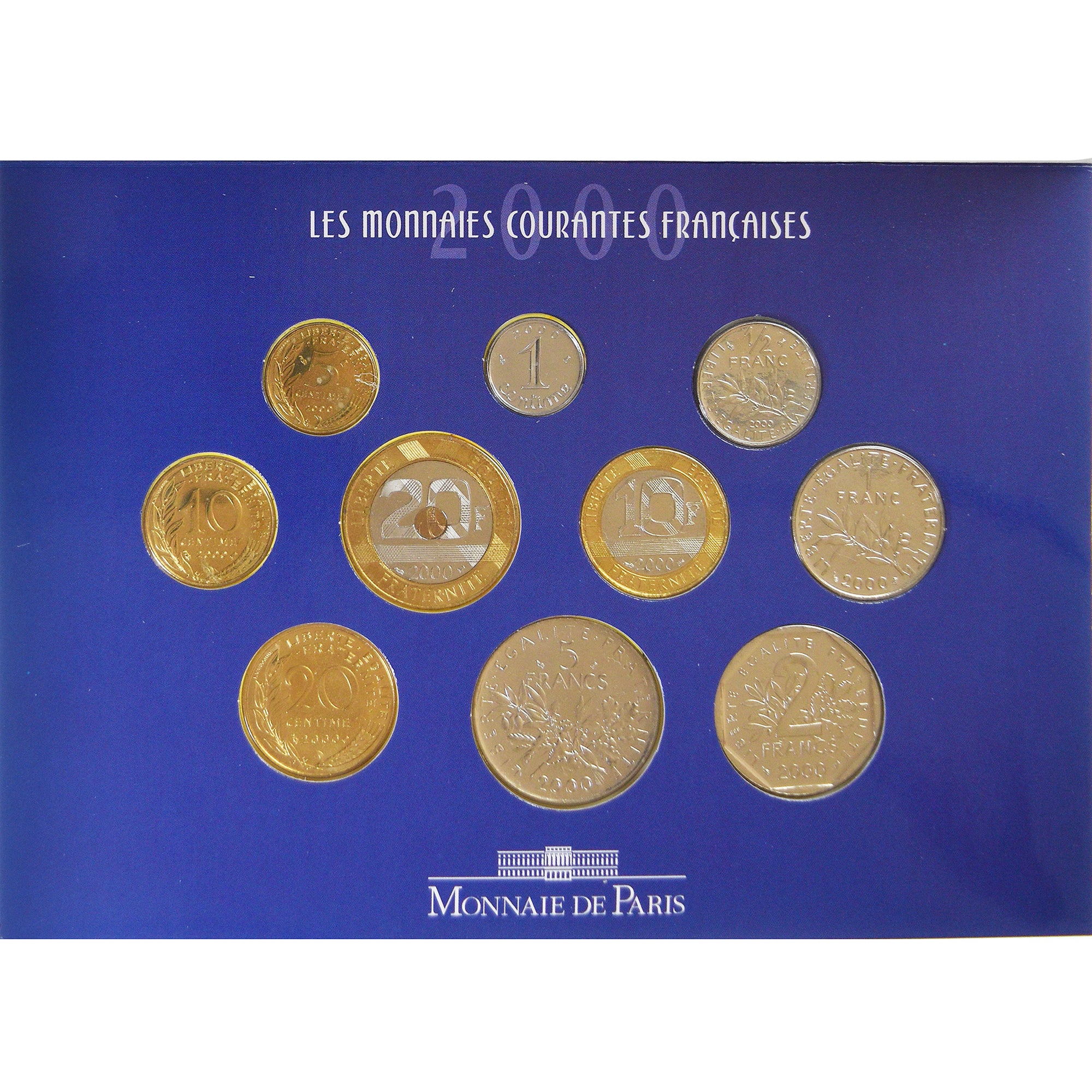 Moneta, Francia, Monnaie de Paris, Set, 2000, Paris, BU, FDC, N.C., Gadoury:page