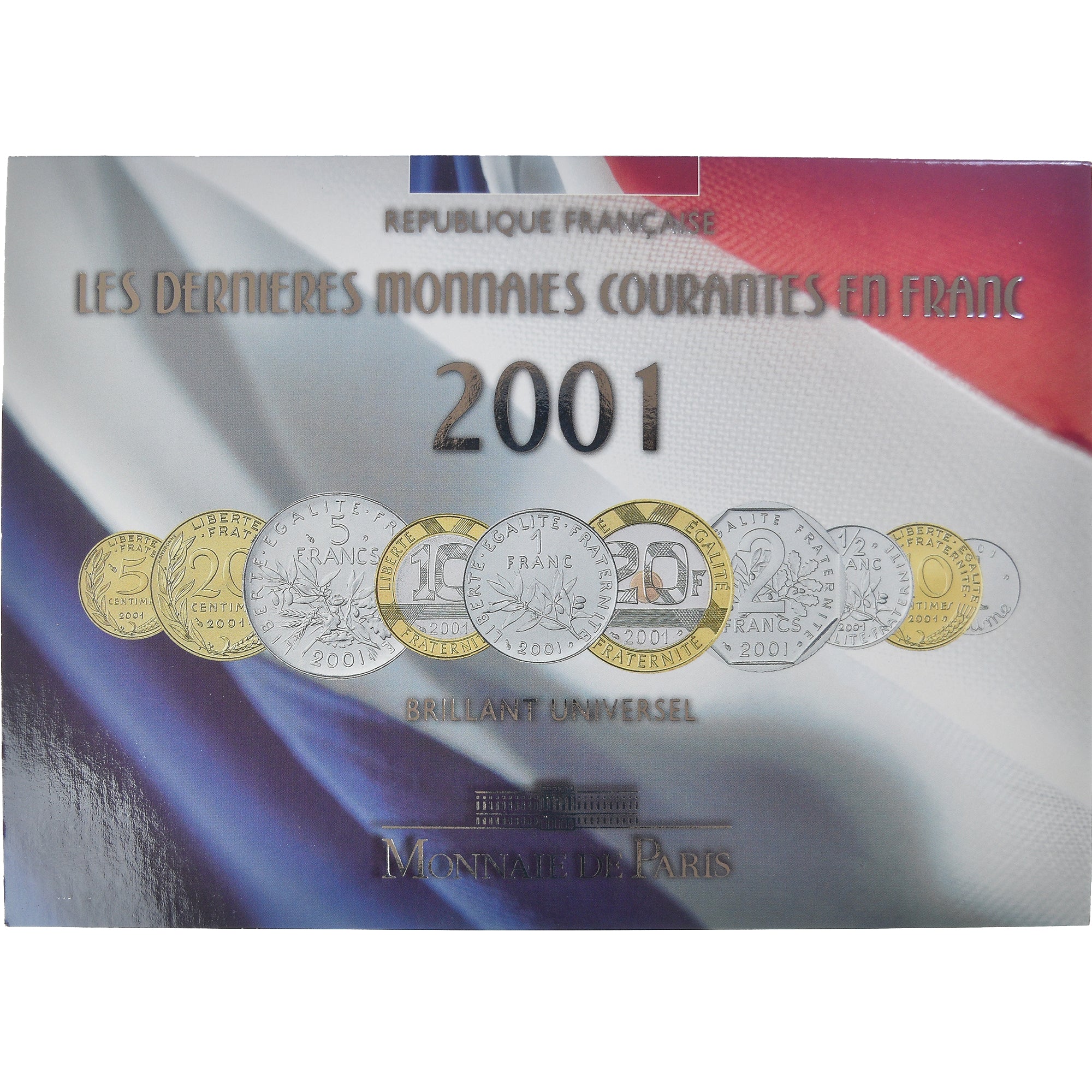 Moeda, França, Monnaie de Paris, Set, 2001, Paris, BU, MS(65-70), N/D
