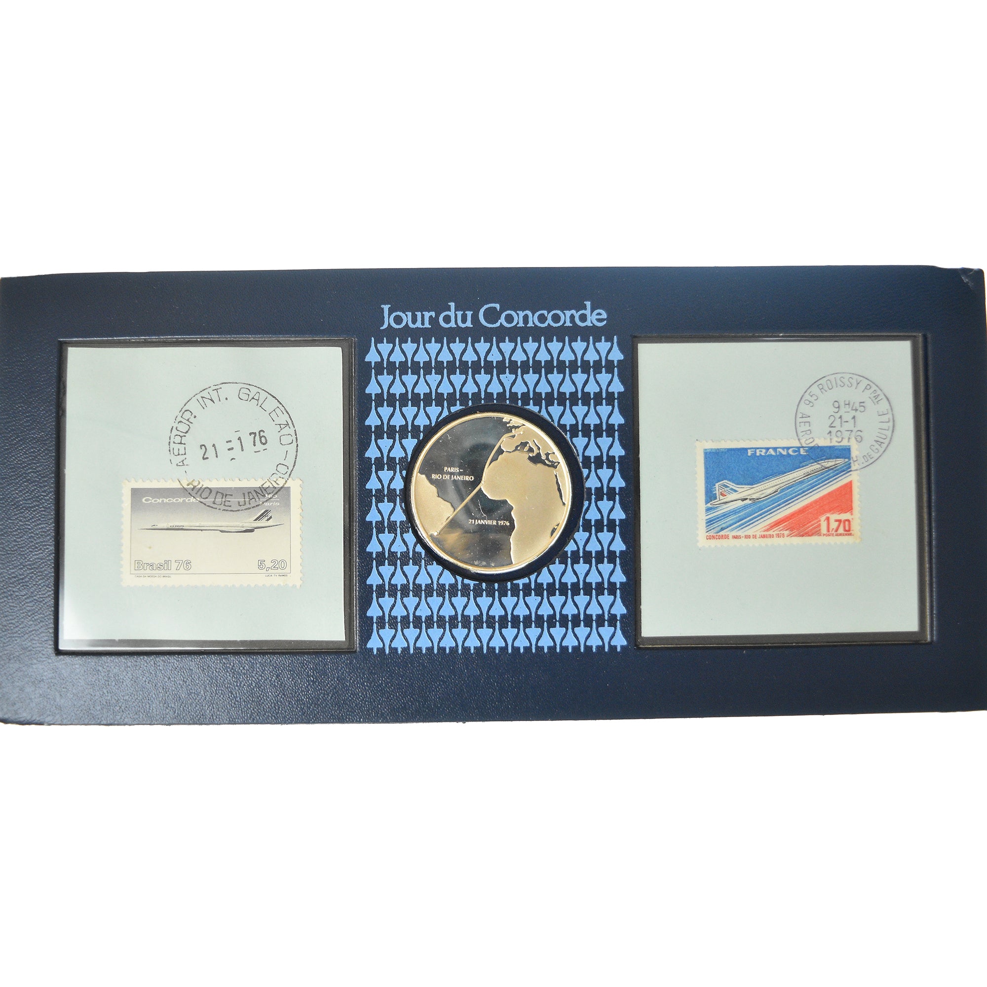 Francia, medalla, CONCORDE 1er JOUR PARIS – RIO de JANEIRO MEDAILLE MEDAL .BE