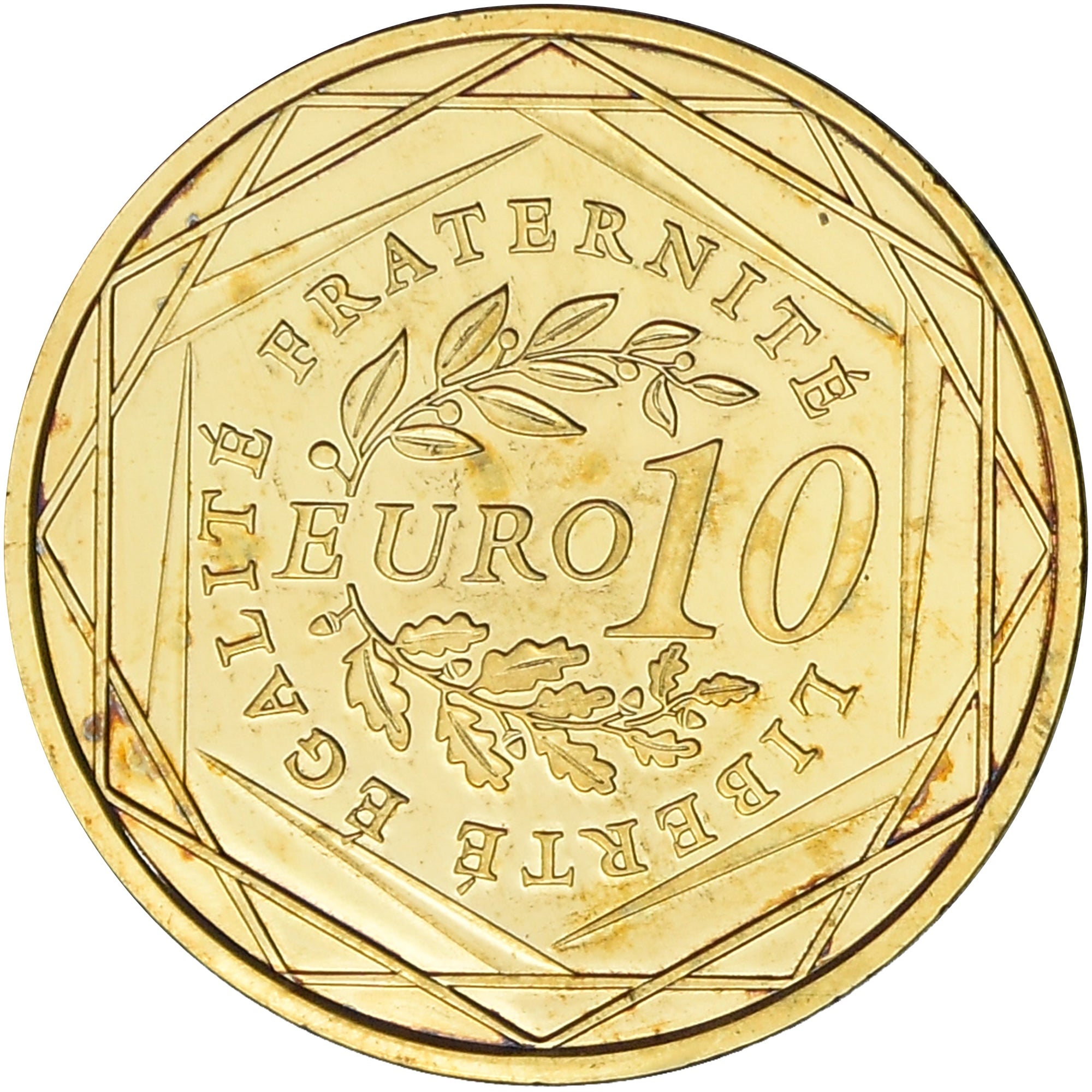 Francia, 10 Euro, 2009, Paris, 10 Euro 2009 P gold-plated coin, Argent, SC, Gold