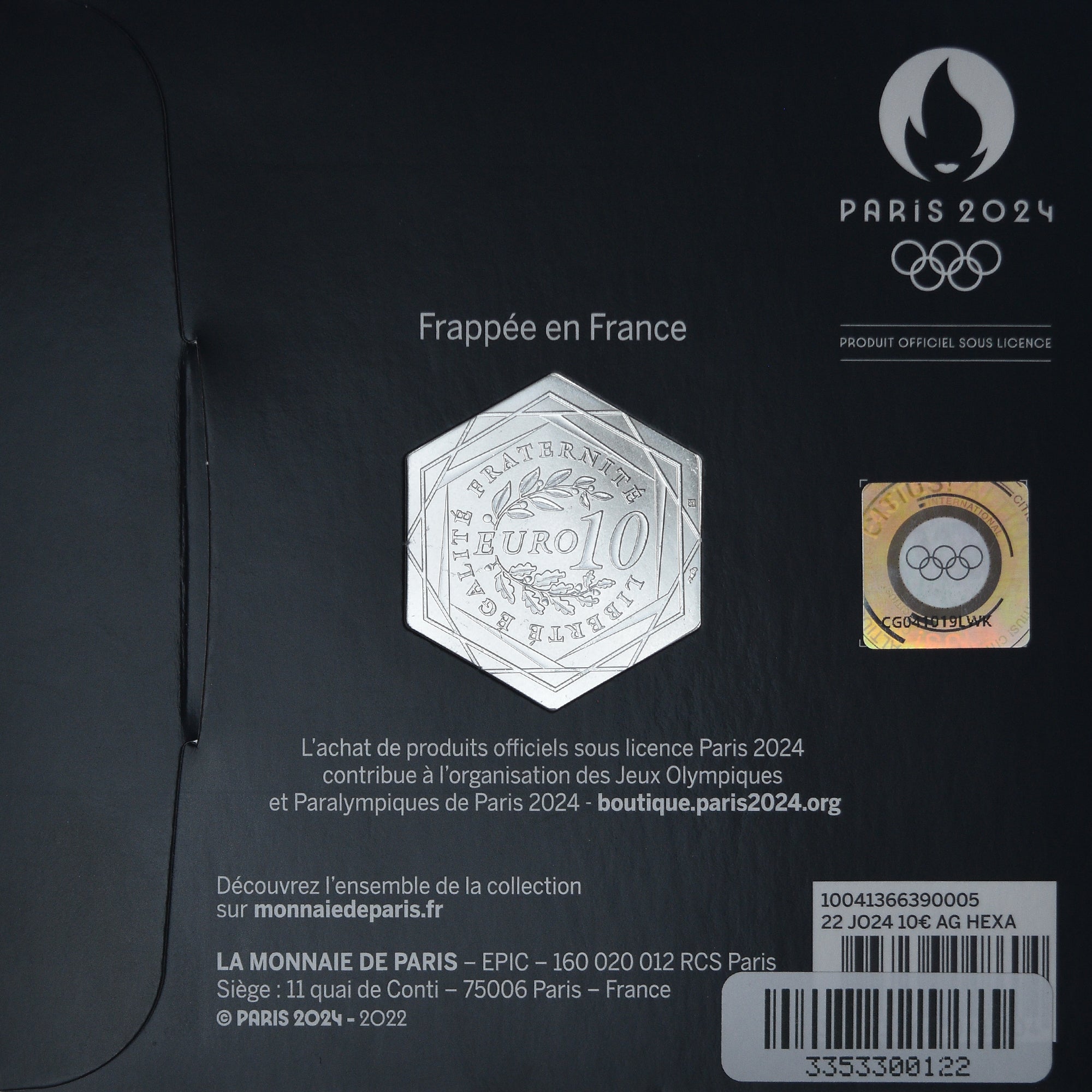 Frankreich, Monnaie de Paris, 10 Euro, 2022, 10 Euro Olympic Games, Paris 2024 -