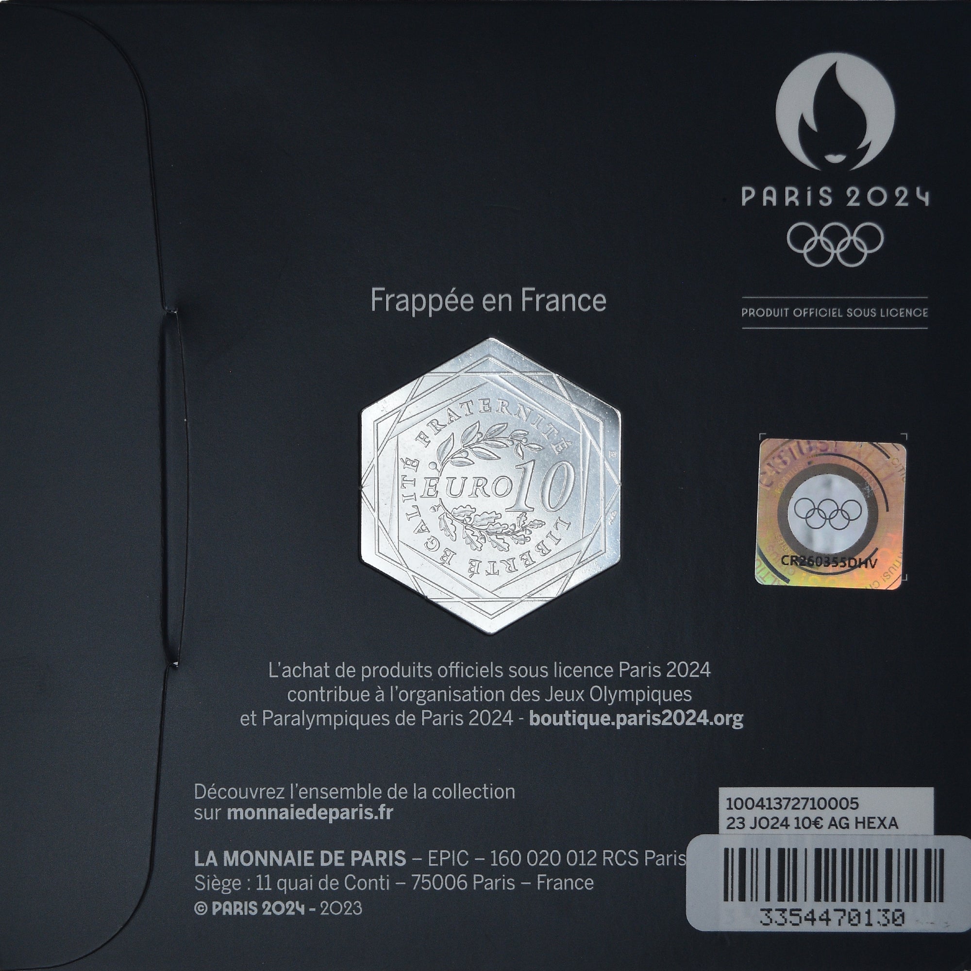 France, Monnaie de Paris, 10 Euro, 2023, Jeux Olympiques PARIS 2024 France - 10