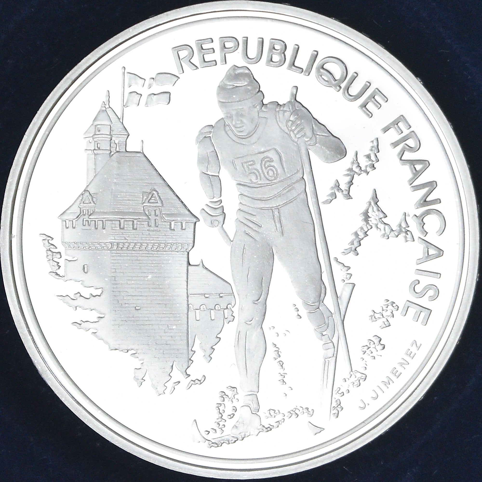 Münze, Frankreich, 100 Francs, 1991, Monnaie de Paris, Olympiade Albertville