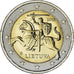 Litwa, 2 Euro, 2015, BU, MS(63), Bimetaliczny, KM:212