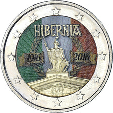 Ireland, 2 Euro, 2016, HIBERNIA colorized, MS(63), Bi-Metallic