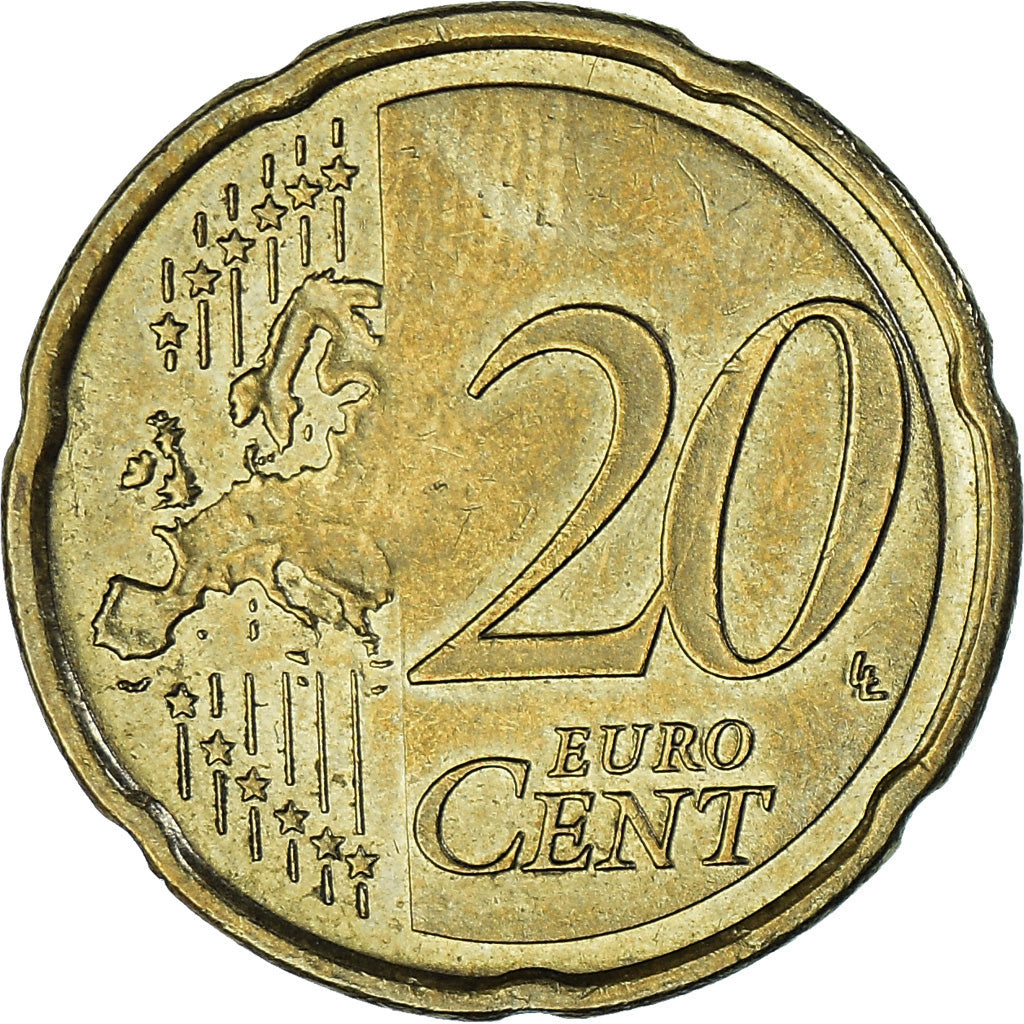 Slovenia, 20 Euro Cent, 2007, EF(40-45), Brass, KM:72