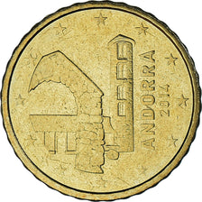 Andorra, 10 Euro Cent, 2014, MS(63), Brass, KM:New