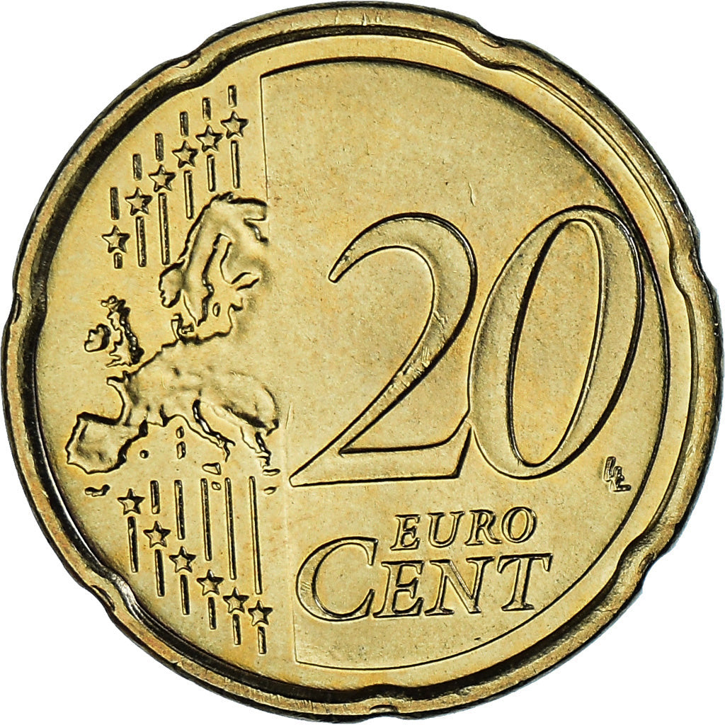 Griekenland, 20 Euro Cent, 2010, UNC-, Tin, KM:212