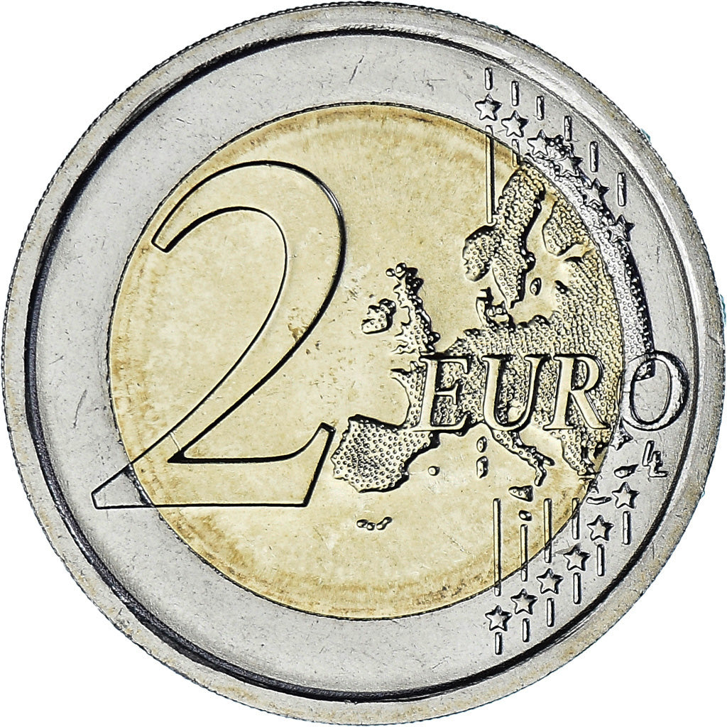 Italy, 2 Euro, Plauto, poète romain, 2016, Colourized, MS(63), Bi-Metallic