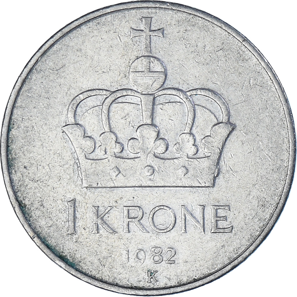 Münze, Norwegen, Olav V, Krone, 1982, SS, Kupfer-Nickel, KM:419