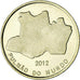 Coin, Brazil, 100 Reis, 2012, Amazonie., MS(63), Acier plaqué laiton